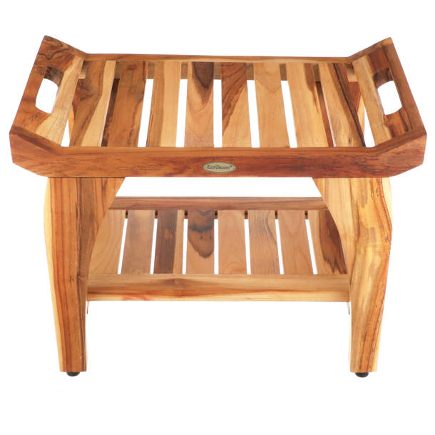 EcoDecors Earthy Teak Classic Teak Shower Bench & Reviews - Wayfair Canada